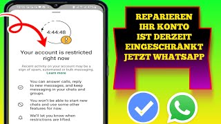 WhatsApp-Problem „Dein Konto ist momentan eingeschränkt“ (Lösung)