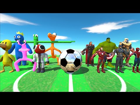 World Cup Finals 2022 | Rainbow Friends VS Marvel - Animal Revolt Battle Simulator