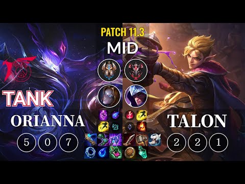 TLN Tank Orianna vs Talon Mid - KR Patch 11.3