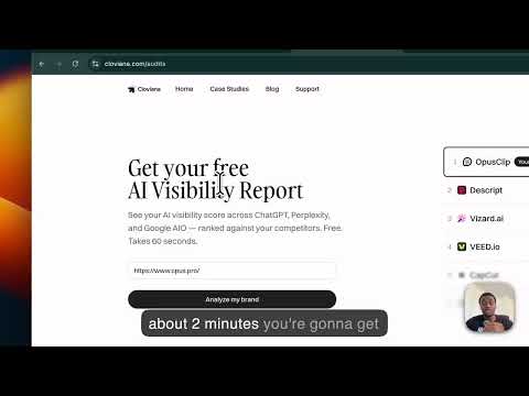 Cloviana Free AI Visibility Audit 공식 영상 미리보기
