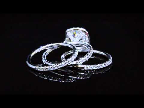 3.69 ct.  Round Cut Diamond Engagement Bridal Set # 22362