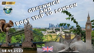 Greenwich, Thames boat trip and London | UK | 4K UHD