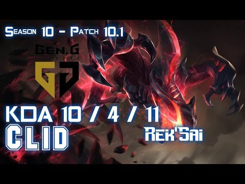 Gen Clid REK'SAI vs NIDALEE Jungle - Patch 10.1 KR Ranked