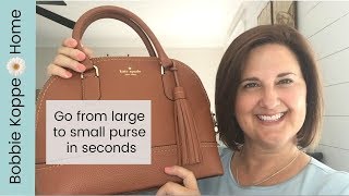 Purse Organization/Large to Small Purse in Seconds