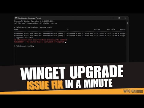 Fix Winget Upgrade Error 0x8a15003f by Updating Apps Individually