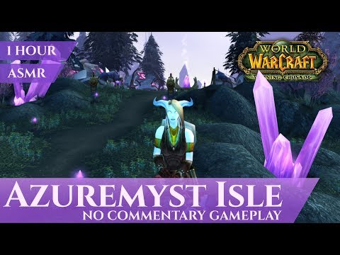 Azuremyst Isle - Gameplay, No Commentary, ASMR (1 hour, 4K, World of Warcraft The Burning Crusade)