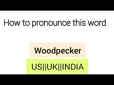 How to pronounce Woodpecker in US||UK||INDIA