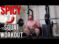 Squat Workout + Eating World's HOTTEST Hot Sauce! (MAD DOG)