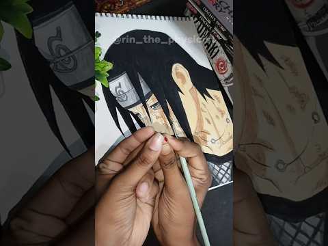 Itachi Blood Art|Itachi's Death Scene Drawing|Naruto Shippuden|Itachi Vs Sasuke #shorts #itachi #art