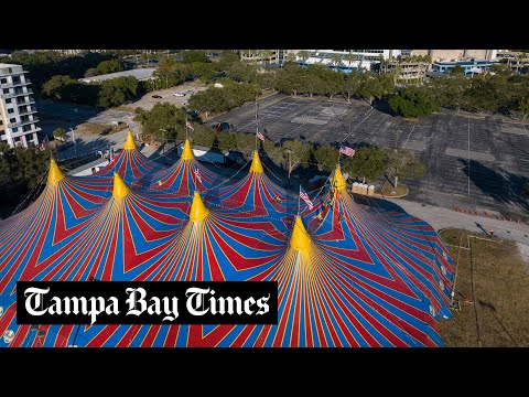 What’s up with the circus in Tropicana Field’s parking lot?