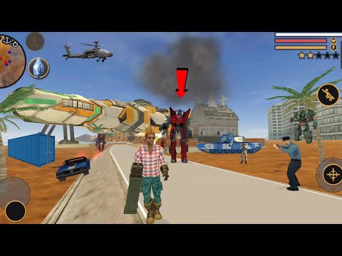 Vegas Crime Simulator (Vegas Hero Fight Red Car Robot) Big Bang Robot Ships - Android Gameplay HD