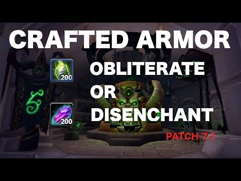 [GOLD] Obliterate or Disenchant Crafted Armor? BEST PROFIT comparison.