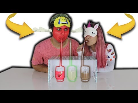 DESAFIO NÃO ESCOLHA O CANUDINHO ERRADO | Família Maloucos