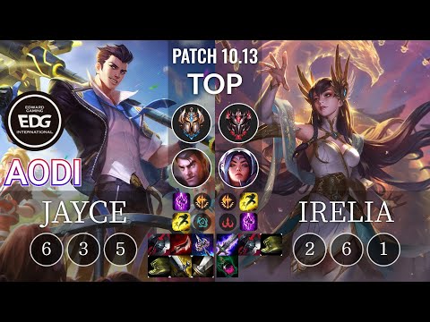 EDG Aodi Jayce vs Irelia Top - KR Patch 10.13