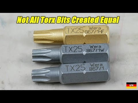 Wera Torx Bit Profile Comparison: Normal, Wedge, Holding Function
