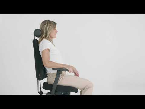 Kontorsstol Lanab Group LD 6340 Svart Stol med Justerbar Sits & Ryggstöd