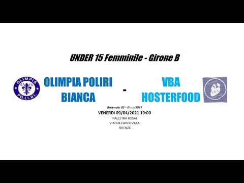 U15FB - G03 - OLIMPIA POLIRI BIANCA vs VBA HOSTERFOOD