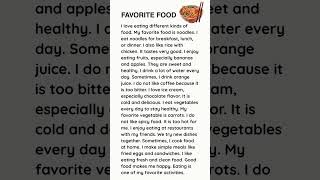 My favorite food
