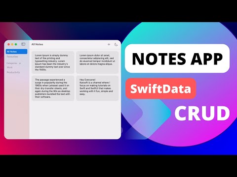SwiftUI: Building Notes App + SwiftData + CRUD | macOS 14 | Xcode 15 thumbnail