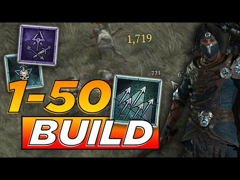 BEST Rapid Fire Rogue Leveling Build for Launch 1-50 | Diablo 4