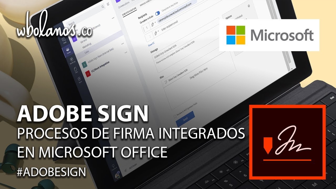 Adobe Sign - Integración con Microsoft Office (Teams, Word, PowerPoint, Outlook)