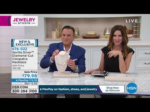 Sevilla Silver DiamondCut Cleopatra Necklace