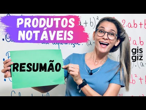 PRODUTOS NOTÁVEIS - Resumão - MATEMÁTICA 8º ANO \Prof. Gis/