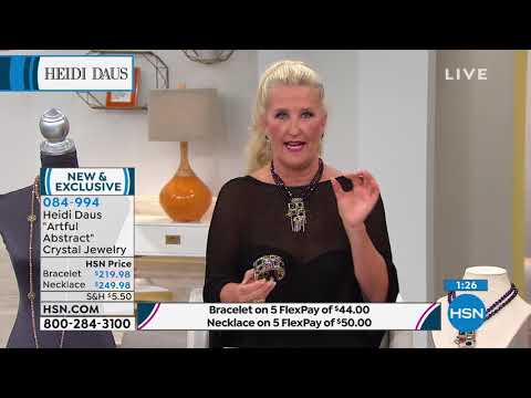 Heidi Daus "Artful Abstract" Beaded Crystal Drop Necklace