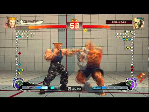 USFIV~ Guile (Blue Emblem) vs.  Sagat (piyoppia) HD