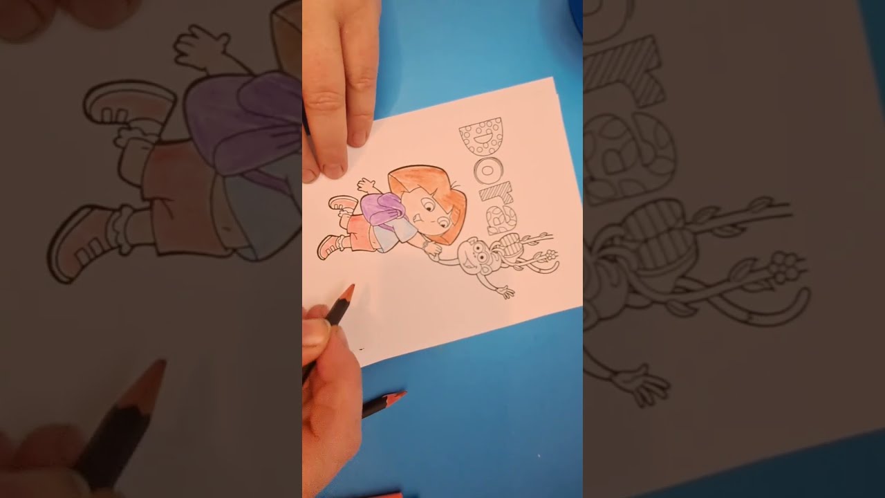 dora the explorer backpack coloring pages