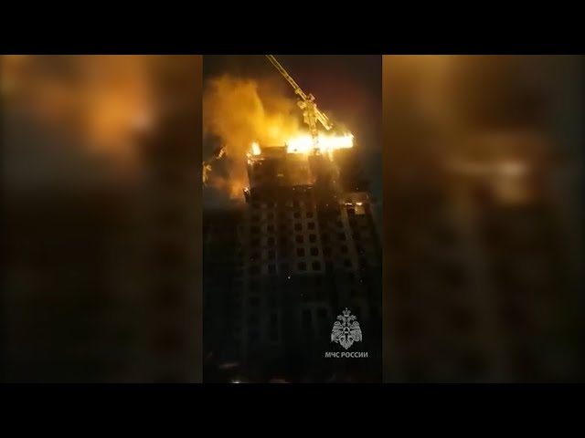 Пожар на строительной площадке