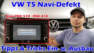 VW Navi RNS 510 defekt FEHLER: Navigation wird aktiviert I RNS 810 VW T5 Passat Golf Phaeton