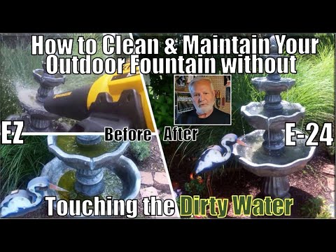 Clean and Maintain Outdoor Fountain