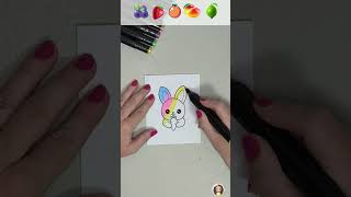Coelho da Páscoa Colorido #shorts  #infantil #art #satisfying #satisfyingcolouring #ytshorts #pascoa