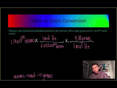 CHEMISTRY - Atom to Gram Conversion