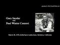 Gary Snyder with Paul Winter Consort - Midnight Minuit