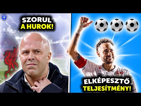 Arne Slot EGY LÉPÉSRE a kirúgástól?? Neymar HIHETETLEN dolgot csinált! Mbappé CR7 rekordjára tör!