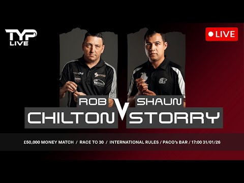 Rob Chilton v Shaun Storry / £50,000 Money Match / International Rules / Race to 30 / Paco's Bar