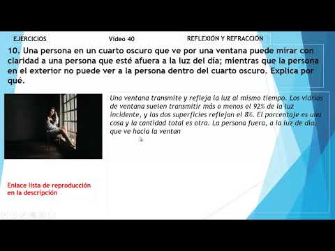 40 10. Una persona en un cuarto oscuro que ve por una ventana puede mirar con claridad a una
