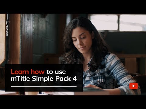 mTitle Simple vol.4 TUTORIAL - FCPX Plugin - MotionVFX