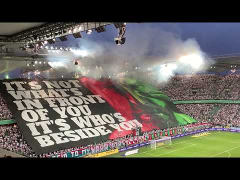 Legia Warszawa - Rangers FC. Oprawa przed meczem