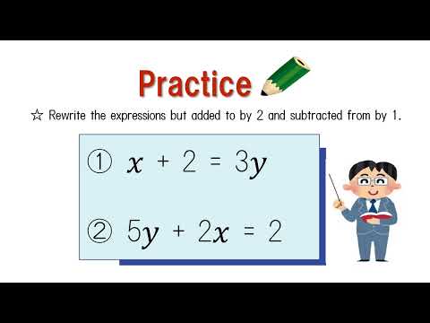 中1＿等式の性質＿等式変形足し算と引き算（英語版）