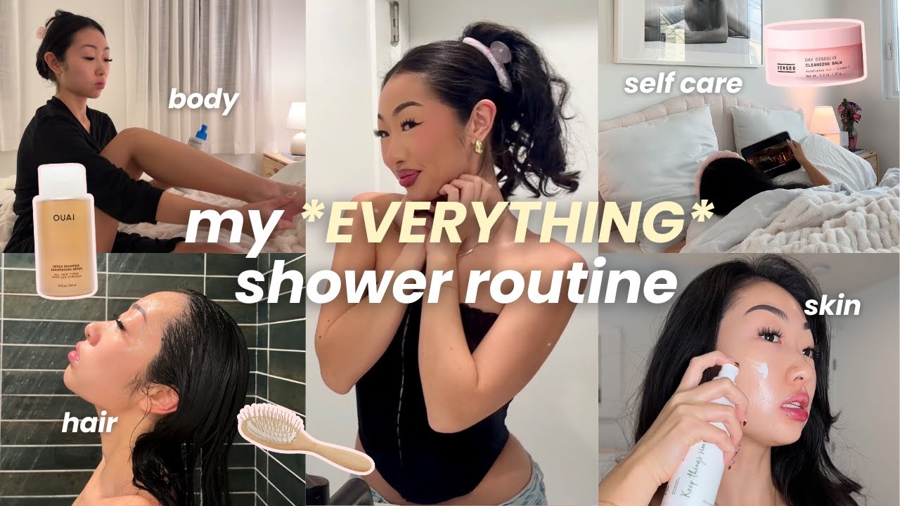 the ultimate EVERYTHING shower routine | skincare, haircare, bodycare + shave routine