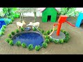 DIY How To Make Cow Shed House Of Animals Horse House Cow Shed Mini Hand Pump Diy Farmer