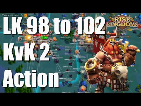 LK 98 to 102 KvK 2 Action Live on Pass 5 opening - Rise of Kingdoms