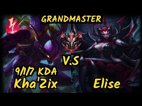 FNC.A MagiFelix (KHA'ZIX) vs ELISE - 9/1/7 KDA JUNGLE GAMEPLAY - EUW Ranked GRANDMASTER