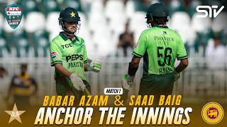 Babar Azam & Saad Baig Anchor The Innings | Pakistan vs Sri Lanka | ODI Tri-Seri