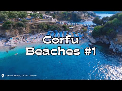 Corfú best beaches #1 Kanoni beach #drone #greece #corfu