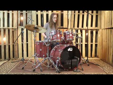 DW Collector's Natural Lacquer over Purpleheart Drum Set 18x22, 8x10, 9x12, 16x16, 6x14 - SO#1255563