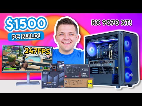 BEST $1500 Gaming PC Build 2025! 👀 [ft. RX 9070 XT & Ryzen 9600X w/ Benchmarks]